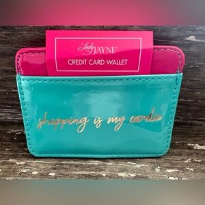 Lady Jayne credit card wallet shopping‎ is my cardio blue bag accessories new